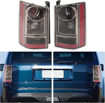 Taillight Compatible with 2009 2010 2011 2012 2013 2014 2015 Honda Pilot Rear Halogen Pair Set Taillamps Driver Passenger LH RH ParkingBrakeReverseTurn Signal Vehicle Lights Assembly